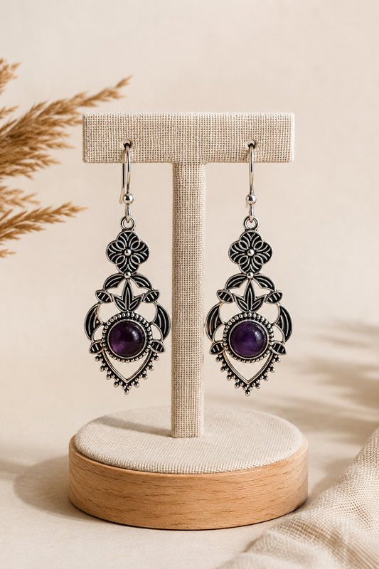 Aretes Rosa Amatista