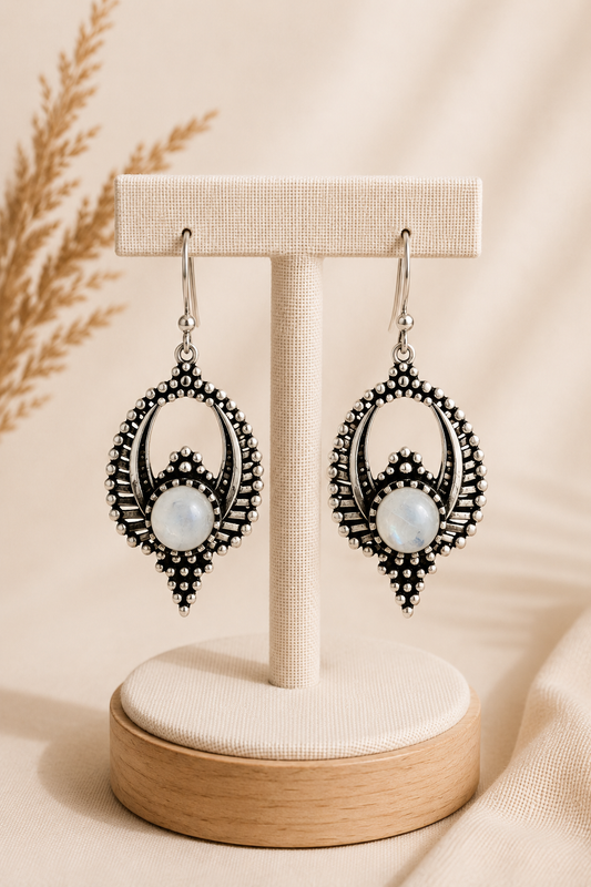 Aretes Grapes Piedra Luna