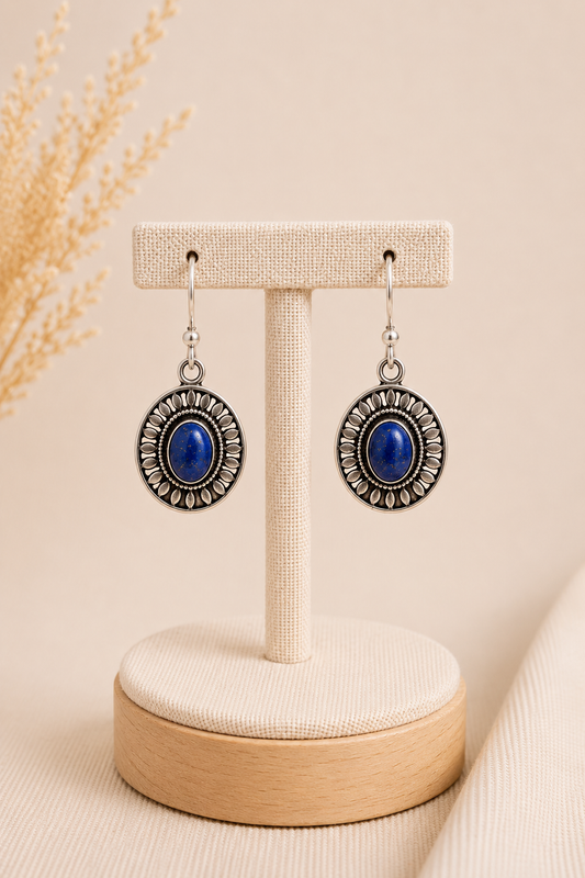 Aretes Piedra Lapis Lazuli