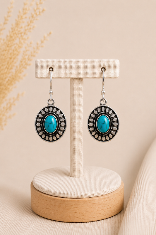 Aretes Piedra Turquesa