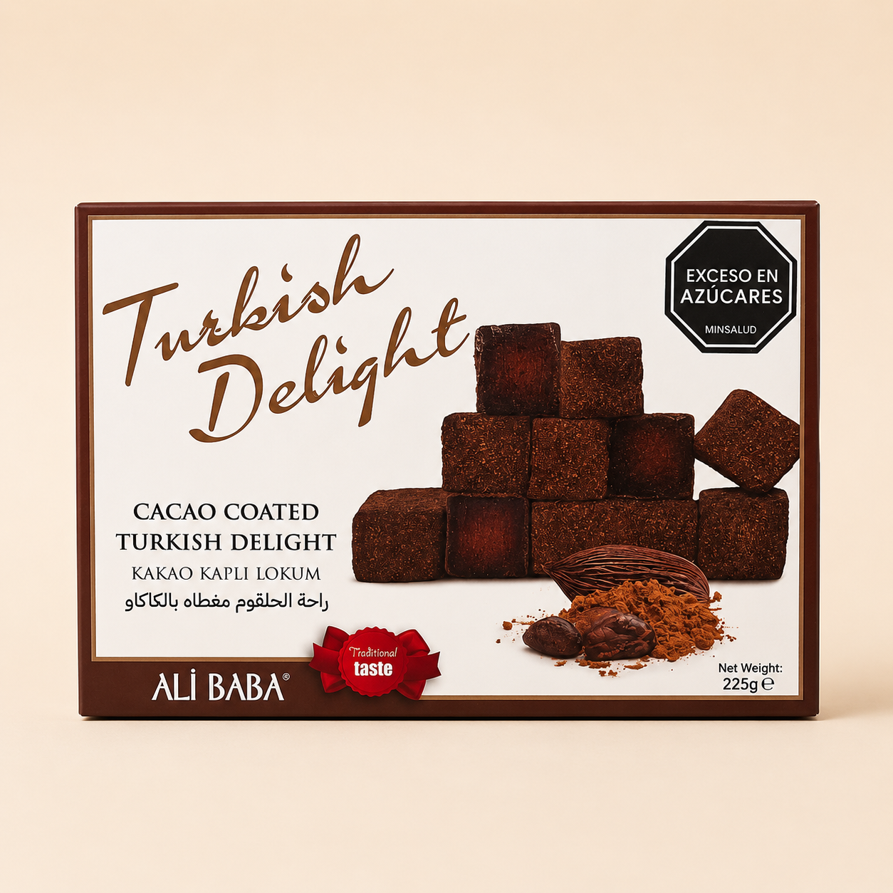 Turkish Delight Cubierto con Cacao - Delicia Turca-Ali Baba