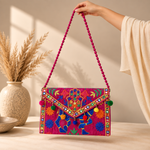 Cartera Bordada con Detalles Étnicos - BOUTIQUEDELAINDIA