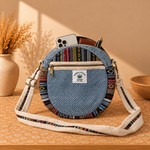 Bolso Redondo en Cáñamo Artesanal - BOUTIQUEDELAINDIA