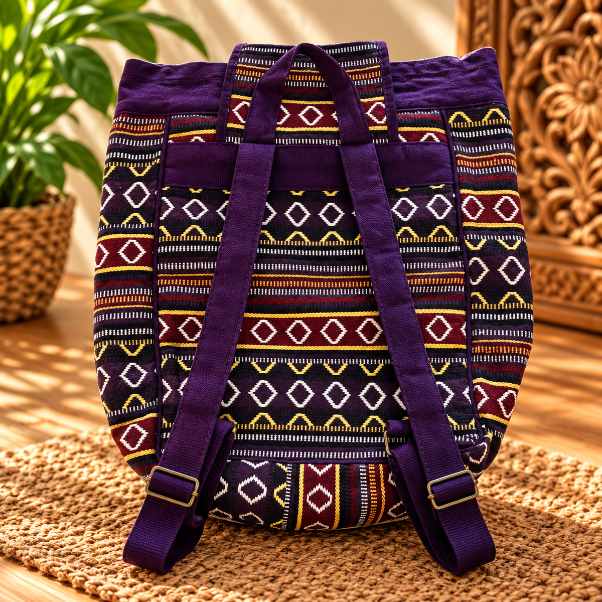 Morral Himalaya Tejido con Bolsillo Frontal - BOUTIQUEDELAINDIA