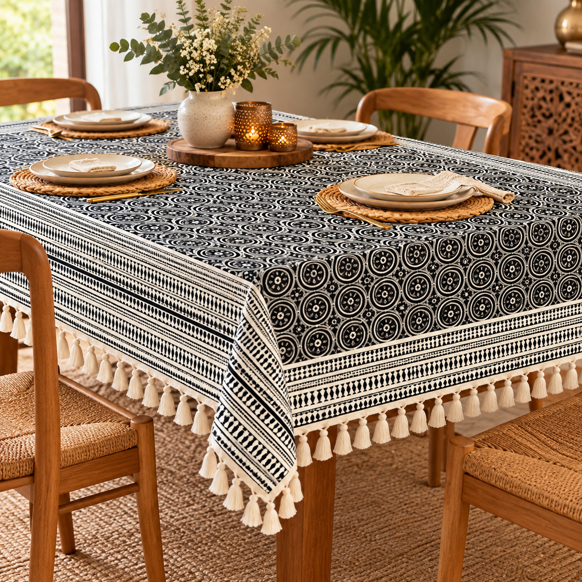 Manta Decorativa Aadhya 100% Algodón Artesanal - BOUTIQUEDELAINDIA