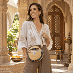 Bolso Redondo Nayana en Cáñamo Artesanal - BOUTIQUEDELAINDIA