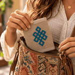 Billetera Himalaya de Hemp con Nudo Infinito Bordado - BOUTIQUEDELAINDIA