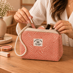 Bolso Cosmetiquero Himalaya de Hemp Rojo - BOUTIQUEDELAINDIA