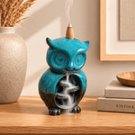 Porta incienso Cascada Búho Turquesa - BOUTIQUEDELAINDIA