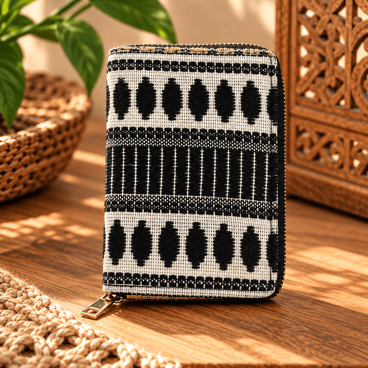 Billetera Kantha Kali con Cierre - BOUTIQUEDELAINDIA