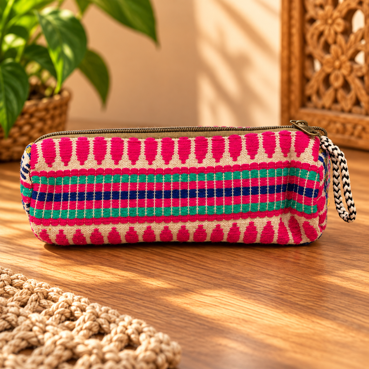 Cartuchera Tejida con Cierre - BOUTIQUEDELAINDIA