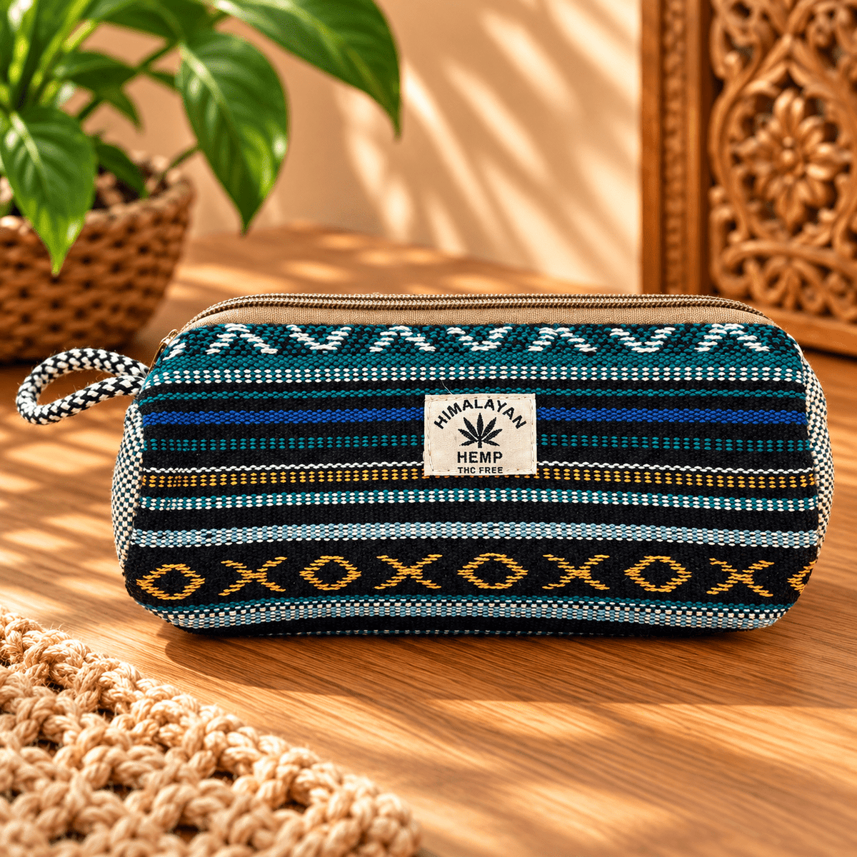 Cartuchera Himalaya Neel de Cáñamo con Cierre - BOUTIQUEDELAINDIA