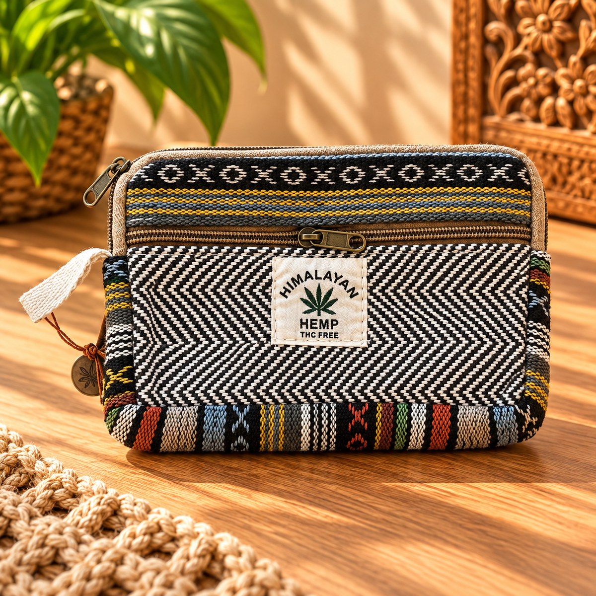Estuche Organizador Himalaya de Cáñamo - BOUTIQUEDELAINDIA