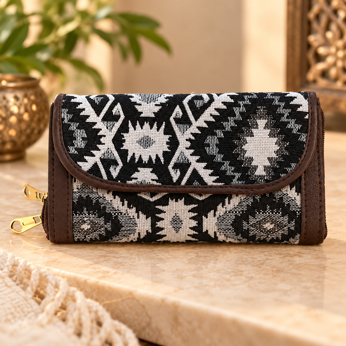 Billetera Grande con Cierre - BOUTIQUEDELAINDIA