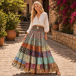 Falda Larga Prana Patchwork - BOUTIQUEDELAINDIA