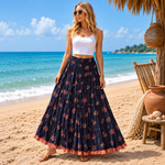 Falda Anarkali Larga en Algodón - BOUTIQUEDELAINDIA