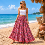Falda Anarkali Larga en Algodón - BOUTIQUEDELAINDIA