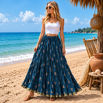 Falda Anarkali Larga en Algodón - BOUTIQUEDELAINDIA