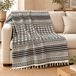 Manta Decorativa Samira 100% Algodón Artesanal - BOUTIQUEDELAINDIA