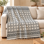 Manta Decorativa 100% Algodón Artesanal - BOUTIQUEDELAINDIA