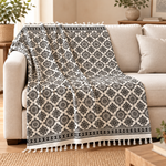 Manta Decorativa 100% Algodón Artesanal - BOUTIQUEDELAINDIA