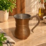 Jarra de Cobre Amara con Asa Artesanal - BOUTIQUEDELAINDIA