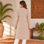 Kurta Larga para Mujer Priya con Estampado Floral KM - BOUTIQUEDELAINDIA