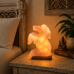 Lámpara de Sal del Himalaya Caballo Artesanal - BOUTIQUEDELAINDIA