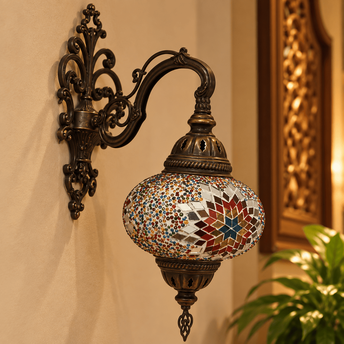 Lámpara Turca de Pared Estrella de Éfeso - BOUTIQUEDELAINDIA