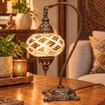 Lámpara Turca de Mesa Arco Noor Mosaico - BOUTIQUEDELAINDIA