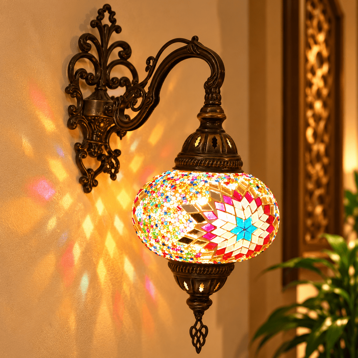 Lámpara Turca de Pared Estrella de Éfeso - BOUTIQUEDELAINDIA