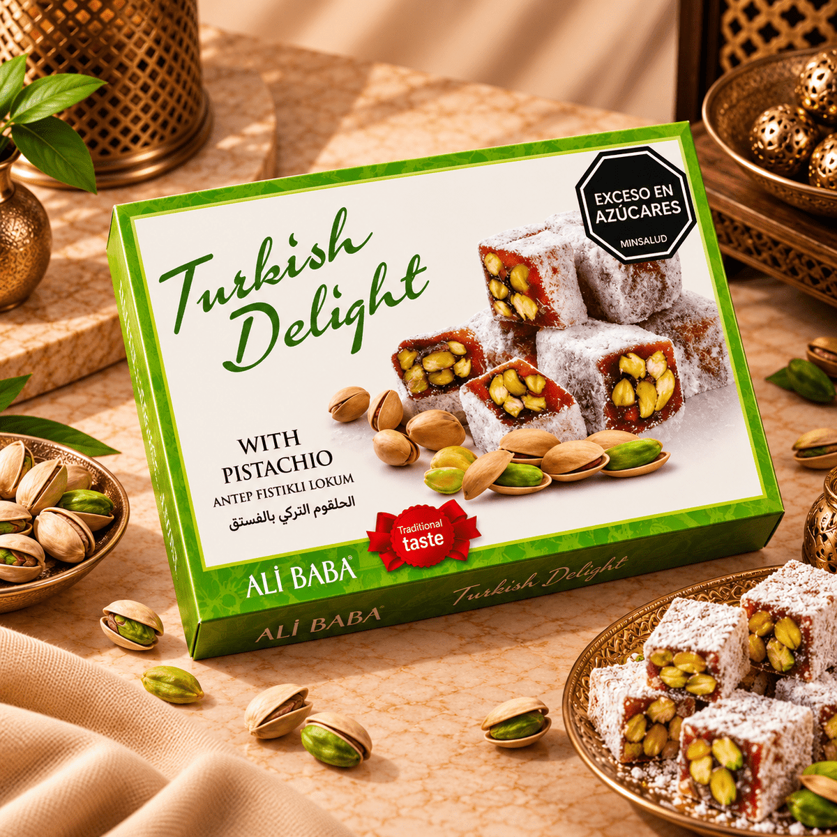 Delicia Turca con Pistacho - Delicia Turca - BOUTIQUEDELAINDIA
