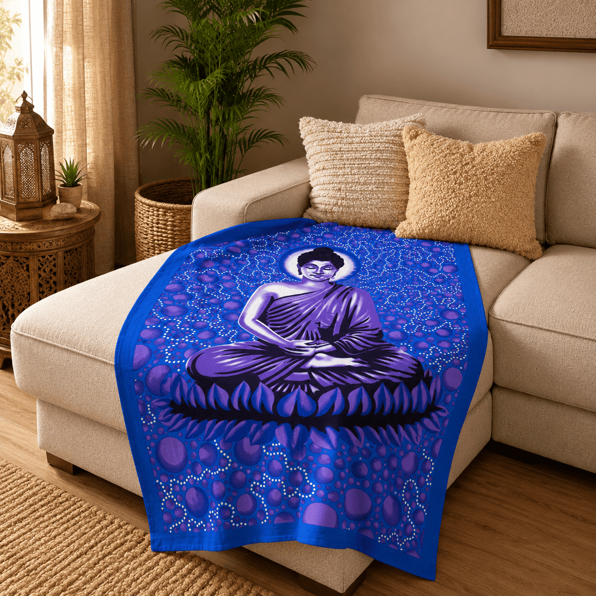 Tela Decorativa Buda Universo Violeta - BOUTIQUEDELAINDIA