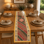 Camino de Mesa Rubí Bordado Artesanal - BOUTIQUEDELAINDIA