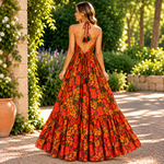 Vestido Mara Fuego de Oriente con Estampado Floral - BOUTIQUEDELAINDIA