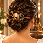 Pasador para Cabello Elefante Dorado Nilaya en Bronce - BOUTIQUEDELAINDIA