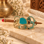 Pasador para Cabello Elefante Turquesa Amara en Bronce - BOUTIQUEDELAINDIA