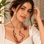 Collar Artesanal de Rubí Anaya Elegancia y Energía de la India - BOUTIQUEDELAINDIA