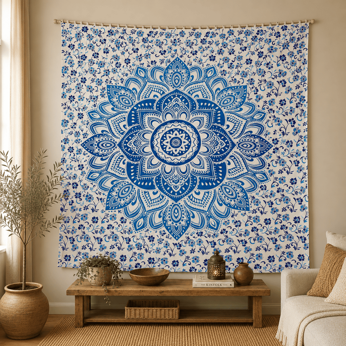 Tela Decorativa Mandala Flor del Ganges - BOUTIQUEDELAINDIA