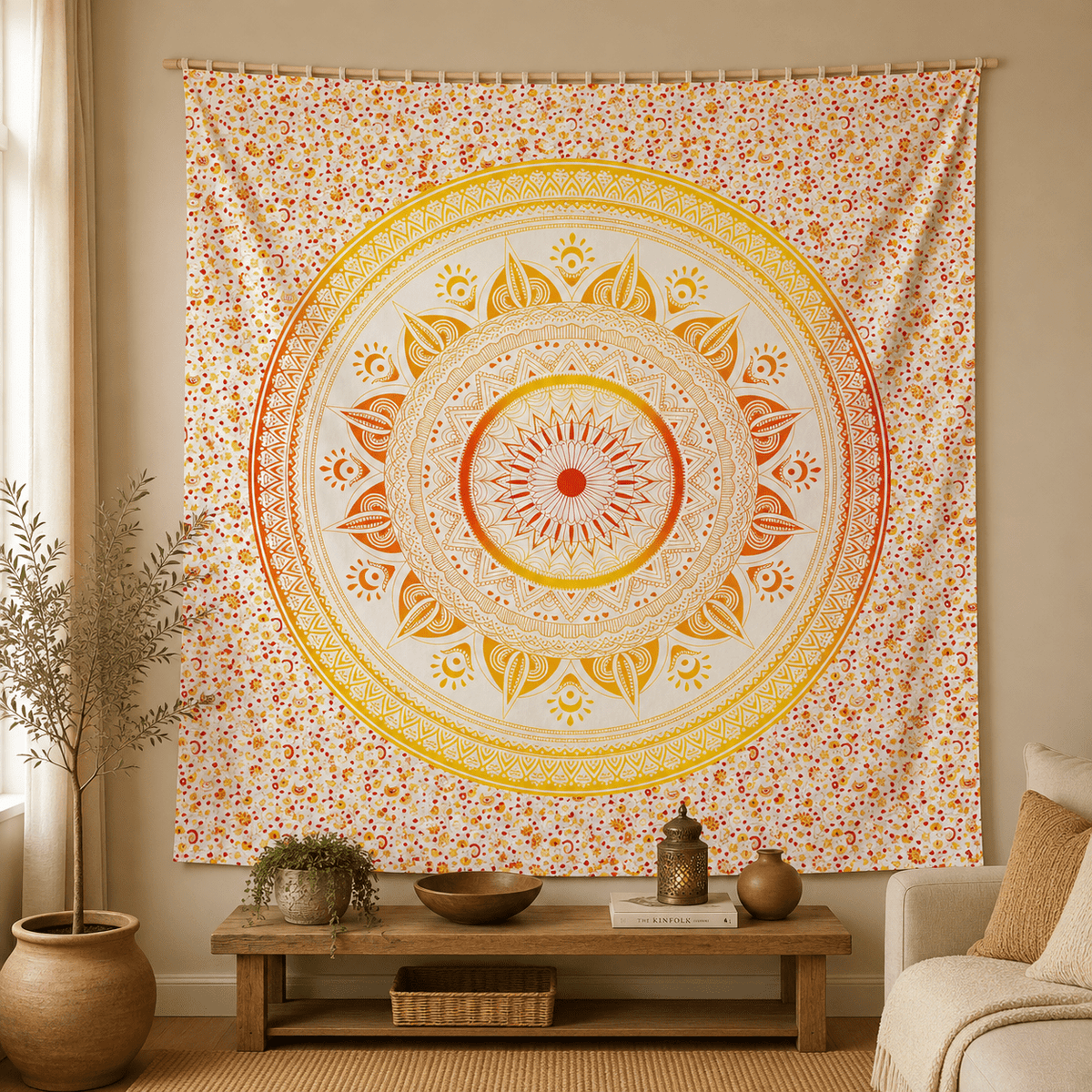 Tela Decorativa Mandala Amanecer de Udaipur - BOUTIQUEDELAINDIA