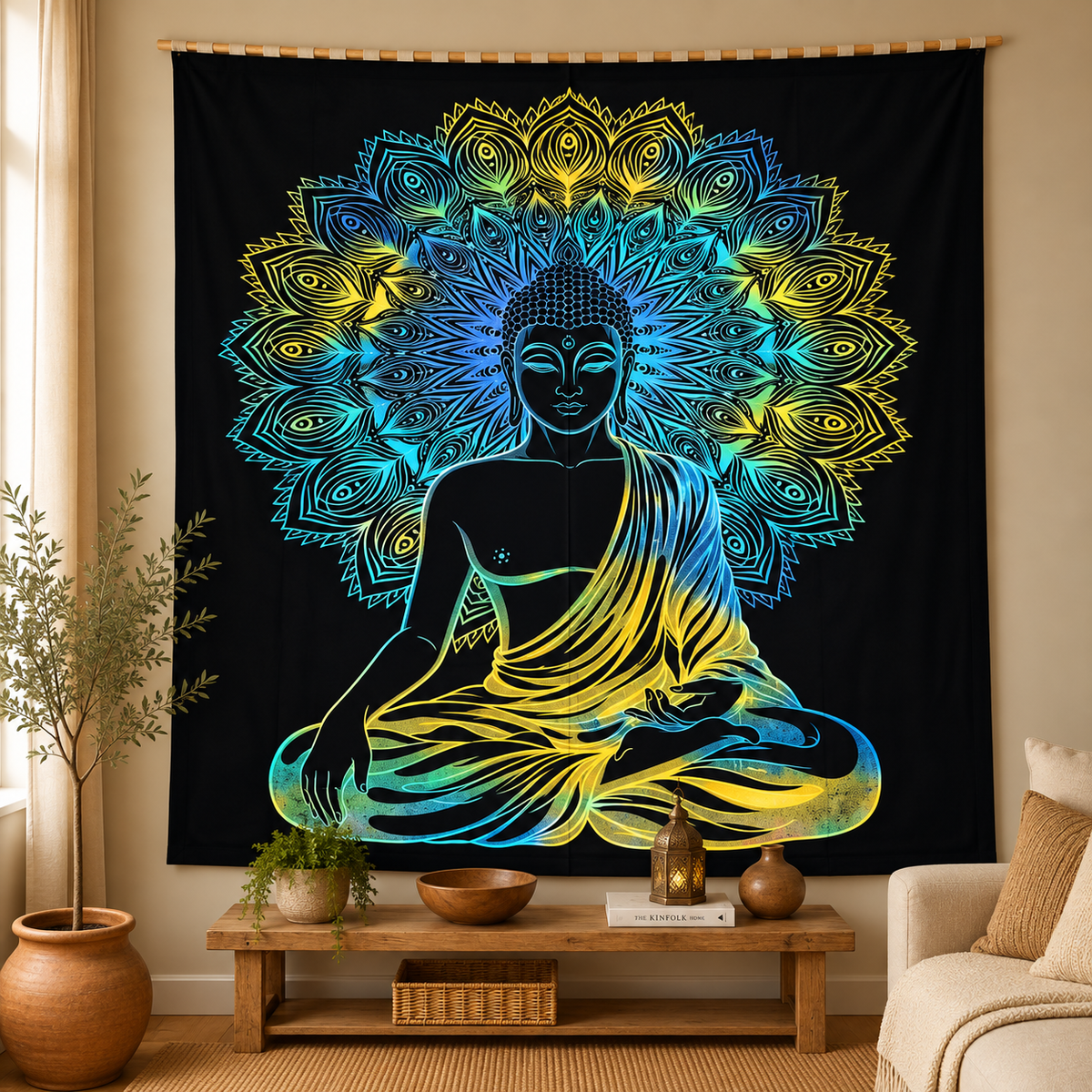 Tela Decorativa Mandala de Algodón - BOUTIQUEDELAINDIA