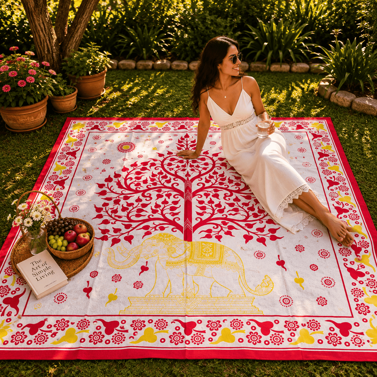 Tela Decorativa Árbol Sagrado de Ganesha - BOUTIQUEDELAINDIA