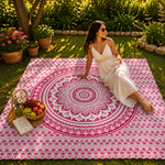 Tela Decorativa Mandala Rosa de Pushkar - BOUTIQUEDELAINDIA