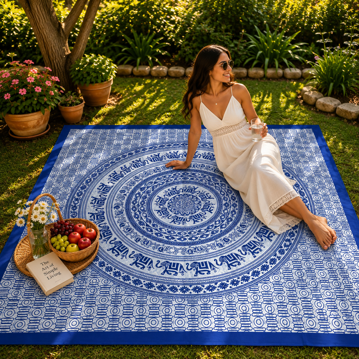 Tela Decorativa Mandala de Algodón - BOUTIQUEDELAINDIA