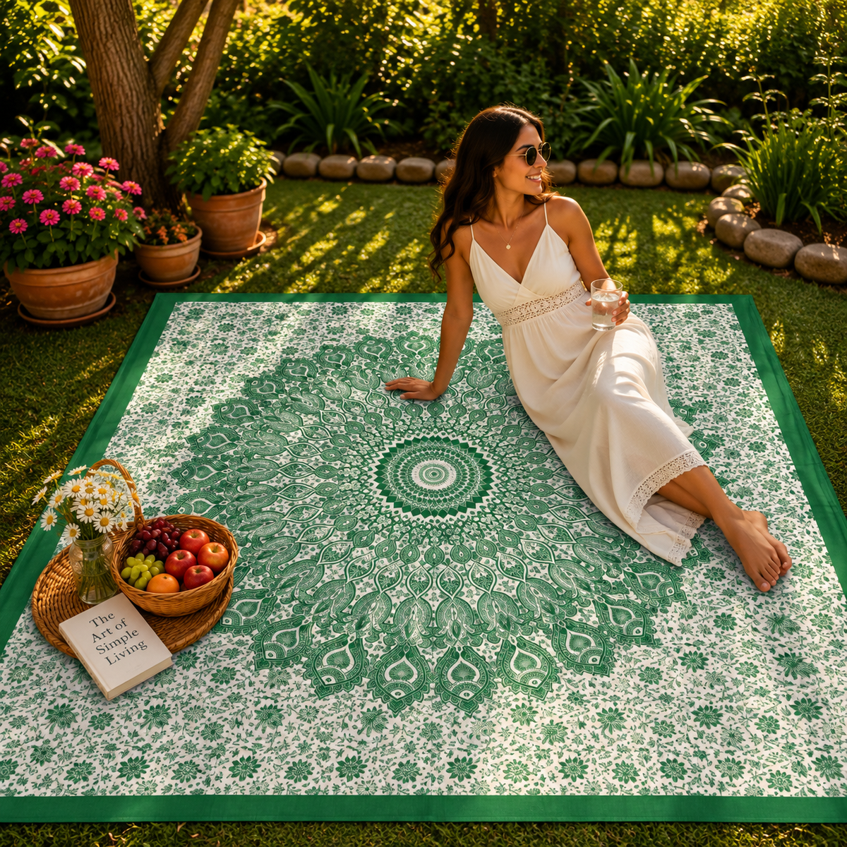 Tela Decorativa Mandala de Algodón - BOUTIQUEDELAINDIA