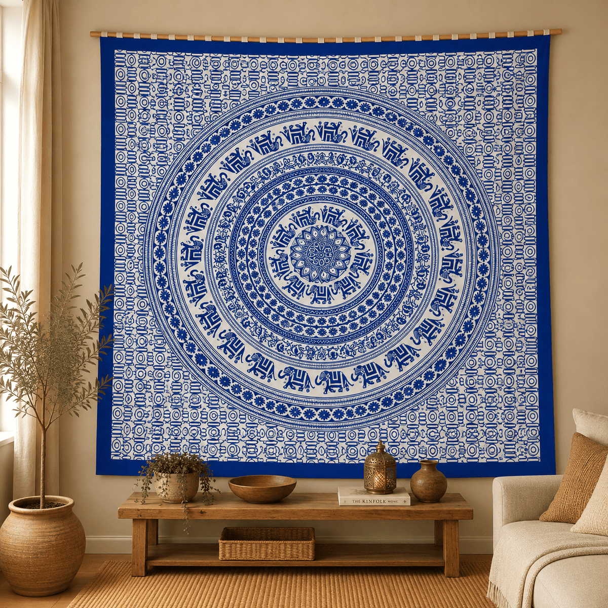 Tela Decorativa Mandala Elefantes de Jodhpur - BOUTIQUEDELAINDIA