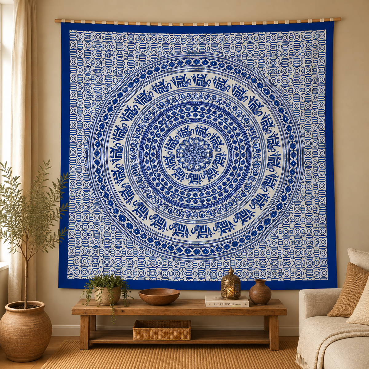 Tela Decorativa Mandala de Algodón - BOUTIQUEDELAINDIA
