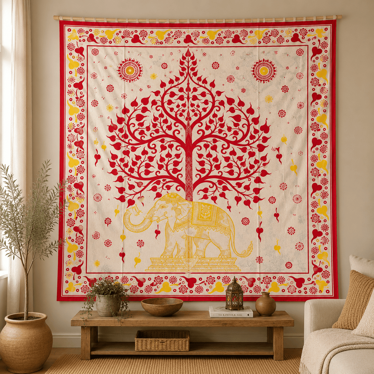 Tela Decorativa Árbol Sagrado de Ganesha - BOUTIQUEDELAINDIA