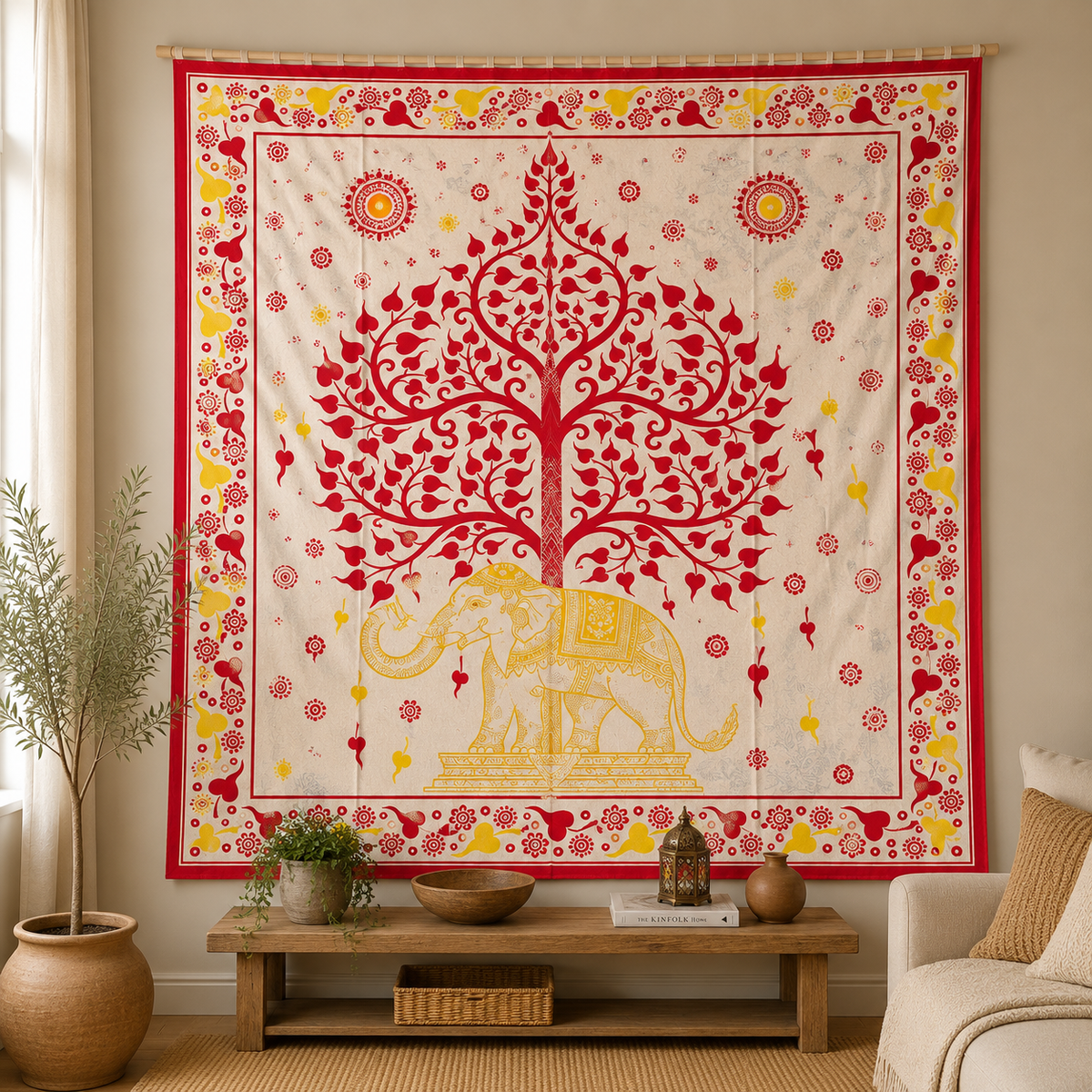 Tela Decorativa Mandala de Algodón - BOUTIQUEDELAINDIA