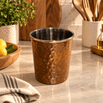 Vaso Clásico de la India Ananda en Cobre y Acero - BOUTIQUEDELAINDIA